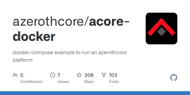 The preview image of AzerothCore in Docker, a mod by Azerothcore