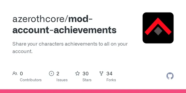 The preview image of Account Achievements, a mod by Azerothcore