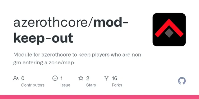 The preview image of Keep Out, a mod by Azerothcore