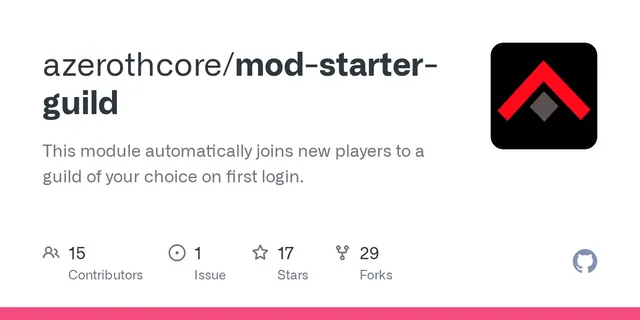 The preview image of Starter Guild, a mod by Azerothcore