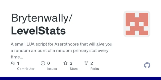 The preview image of Level Stats, a mod by Brytenwally
