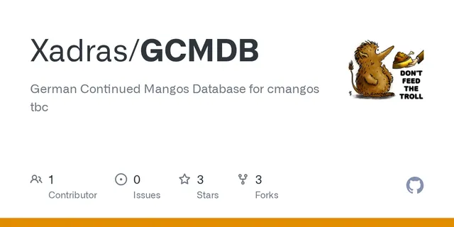 The preview image of GCMDB, a mod by Xadras