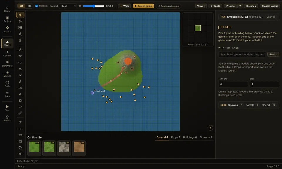Forge: a screenshot.
